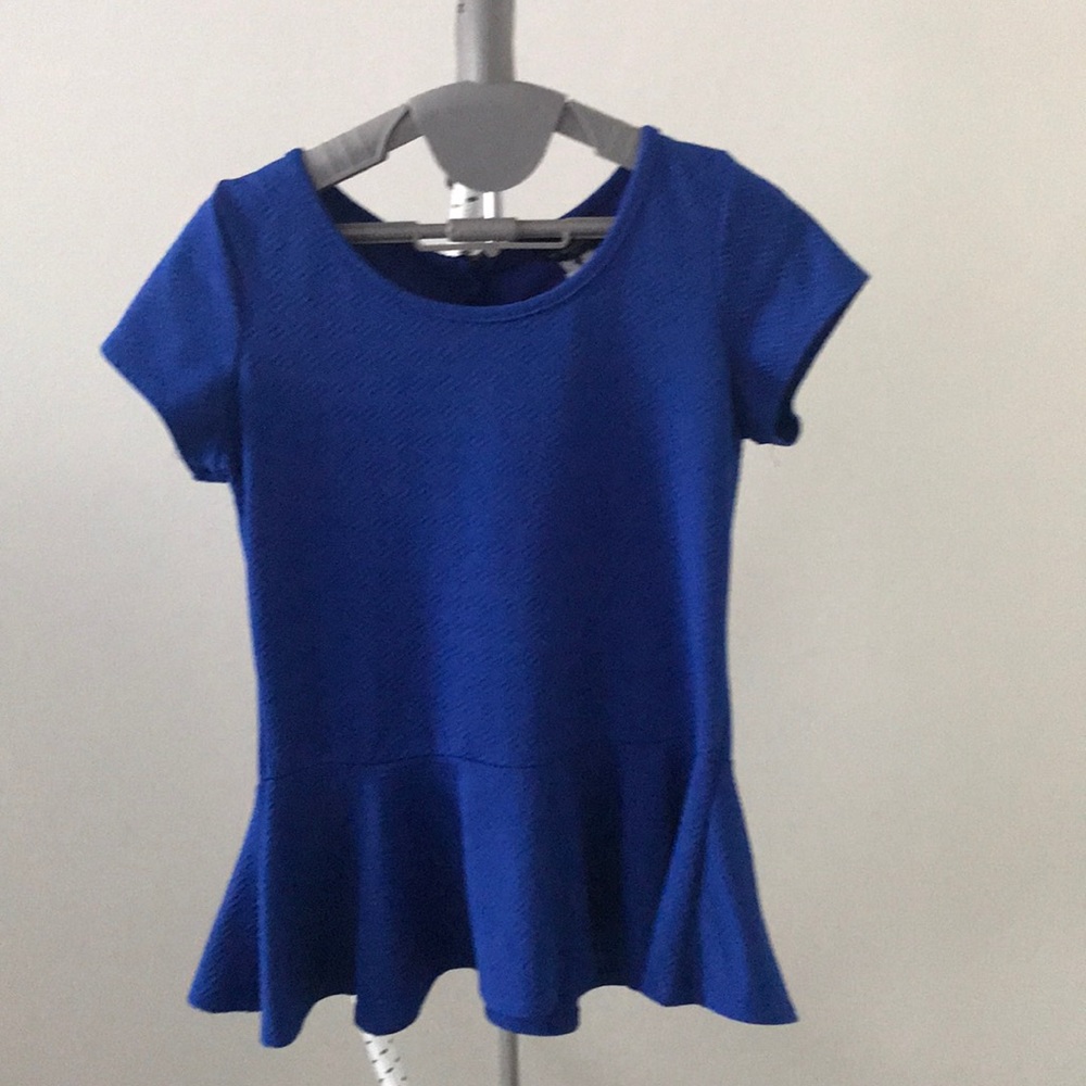 Royal blue peplum top